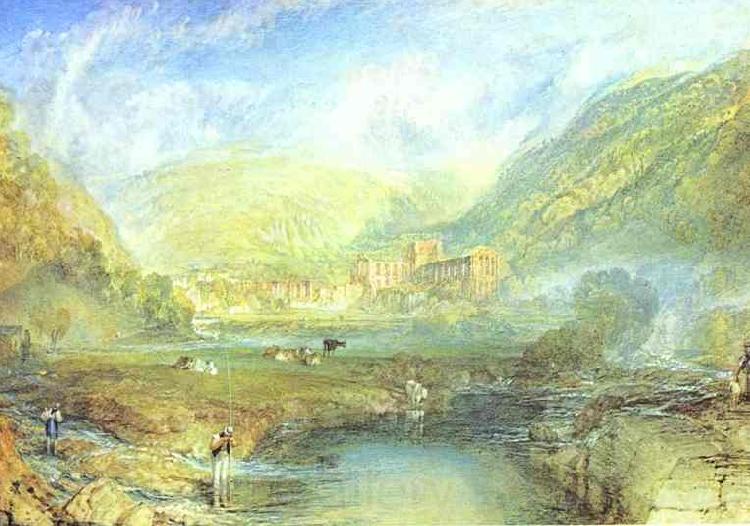 J.M.W. Turner Rivaulx Abbey, Yorkshire Norge oil painting art